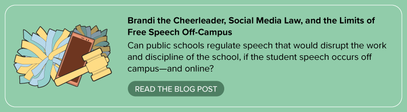 Read a Blog Post on Brandi the Cheerleader Blog Post, Social Media Law, and Free Speech